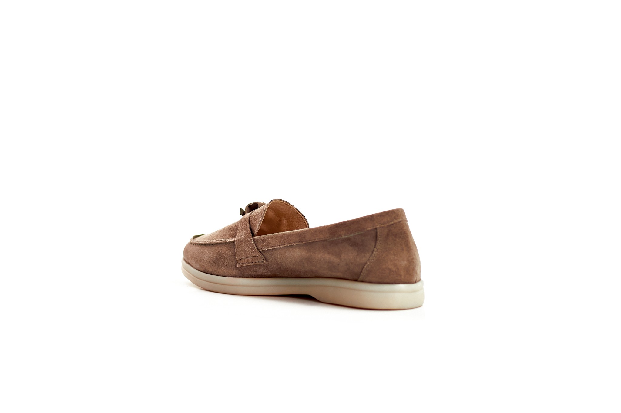 Toka Detaylı Bıyık Kadın Loafer Ayakkabı 9675 - Vizon