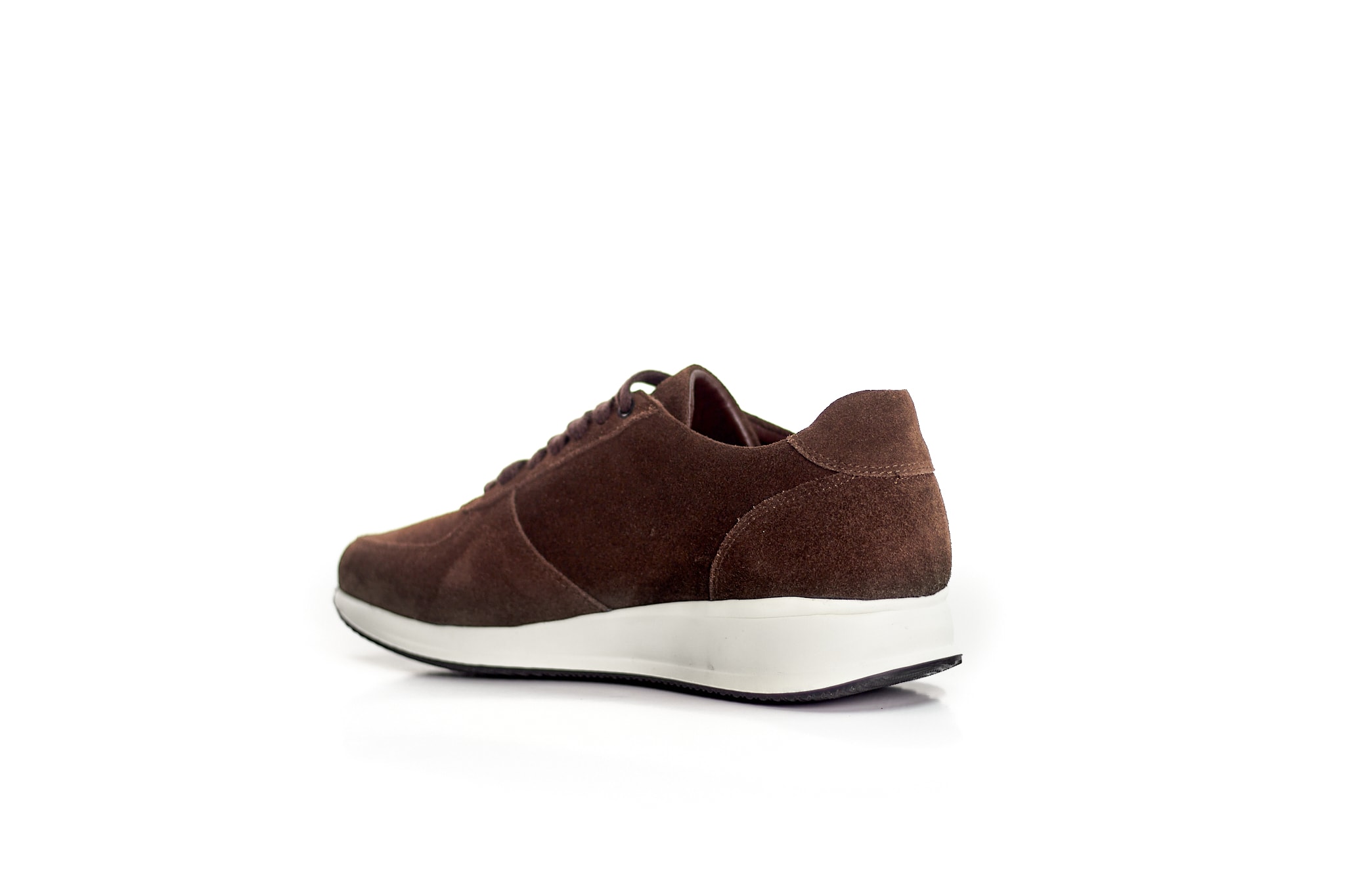 D desenli Hakiki Deri Erkek Sneaker 9910 - Kahve
