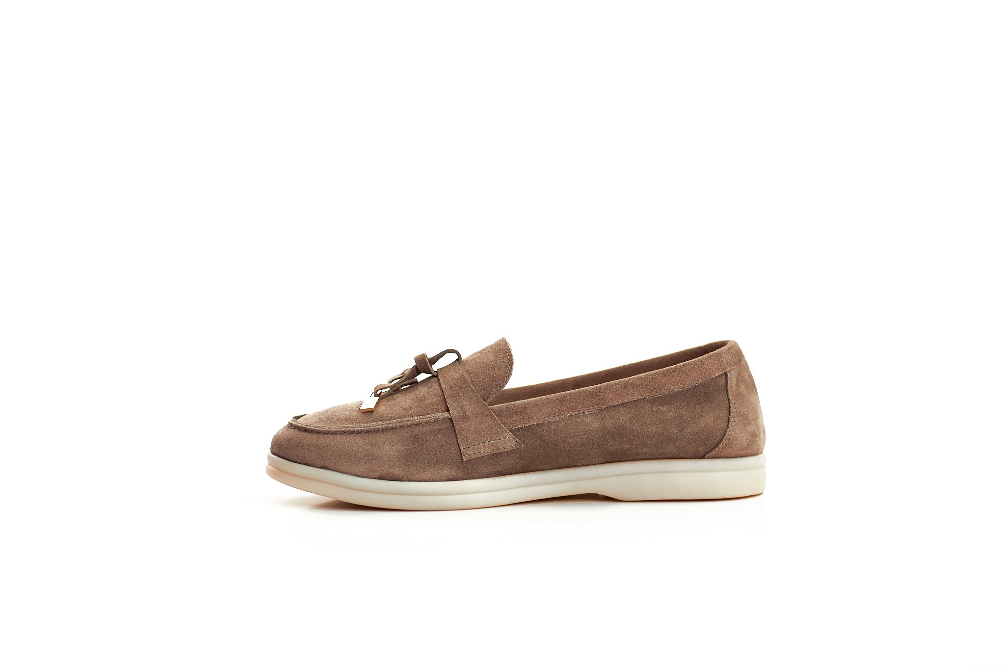 Toka Detaylı Bıyık Kadın Loafer Ayakkabı 9675 - Vizon