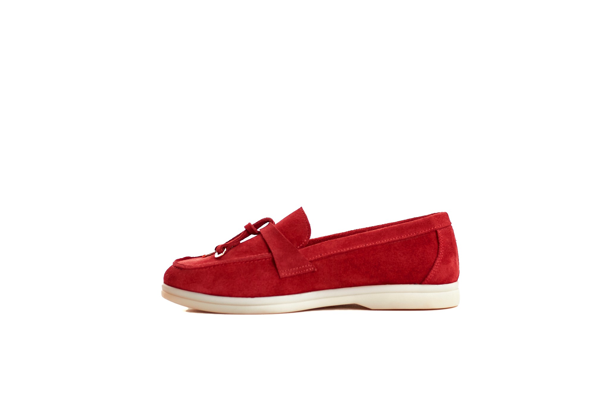 Toka Detaylı Bıyık Kadın Loafer Ayakkabı 9675 - Kırmızı