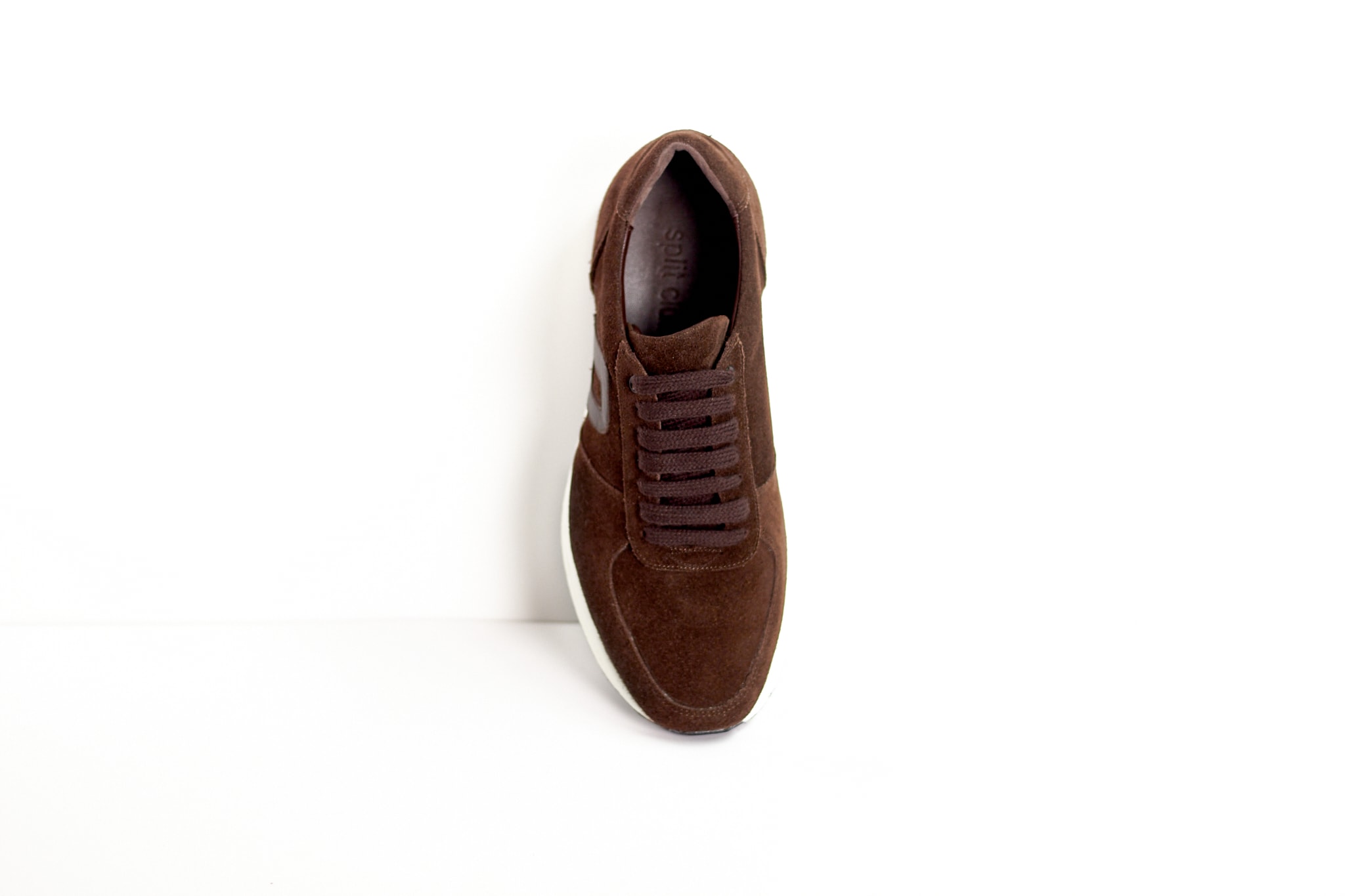 D desenli Hakiki Deri Erkek Sneaker 9910 - Kahve