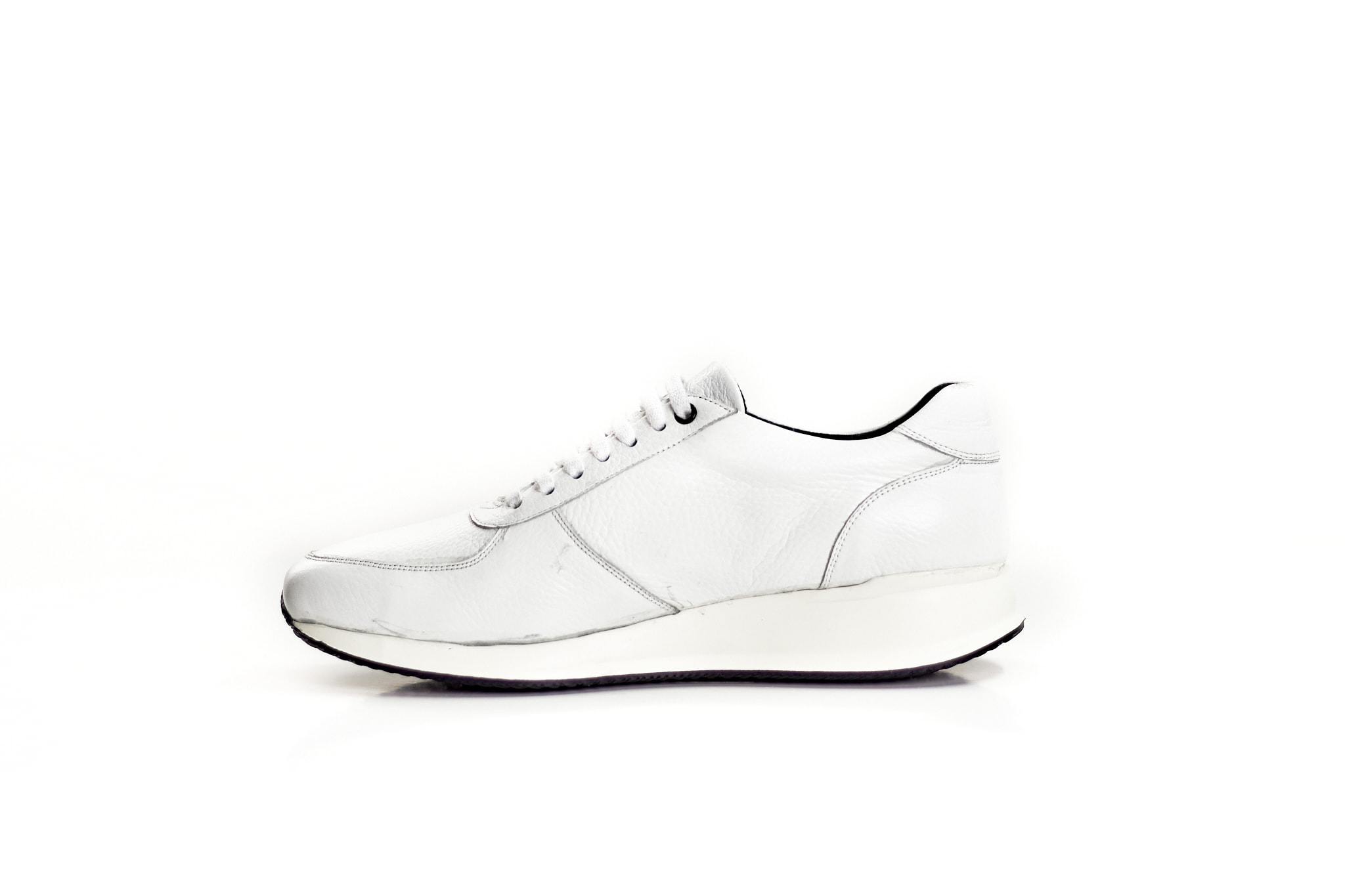 D desenli Hakiki Deri Erkek Sneaker 9910