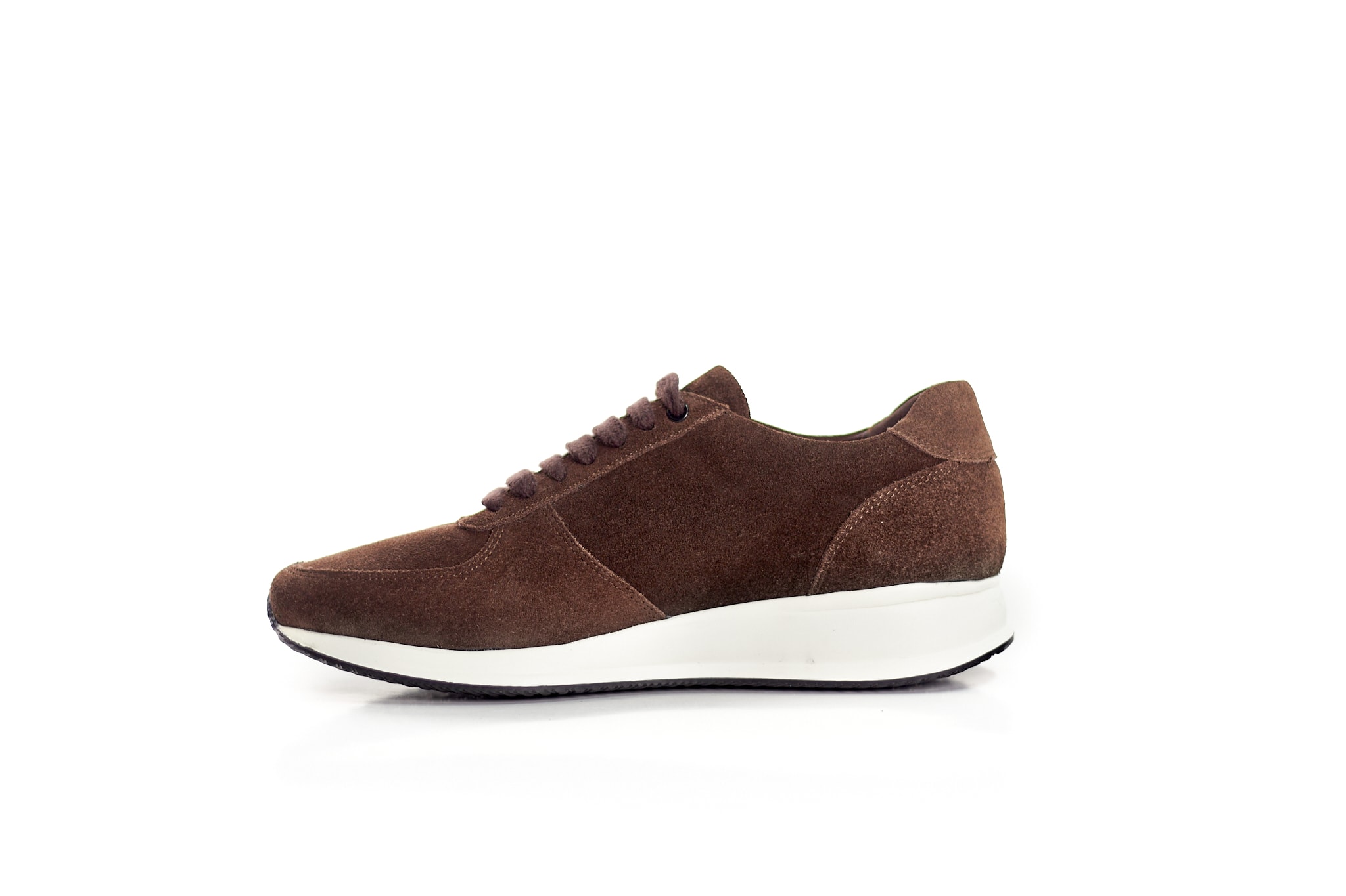 D desenli Hakiki Deri Erkek Sneaker 9910 - Kahve