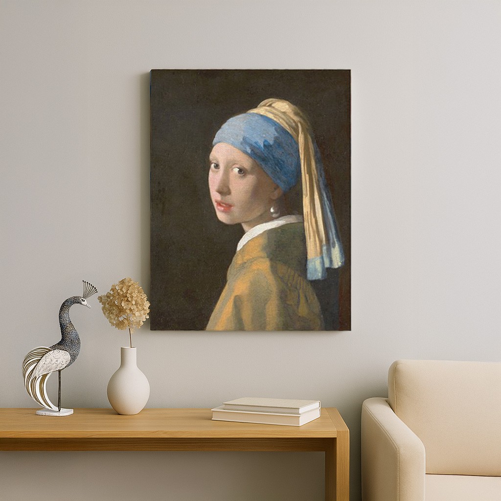 Johannes Vermeer – İnci Küpeli Kız Kanvas Tablo