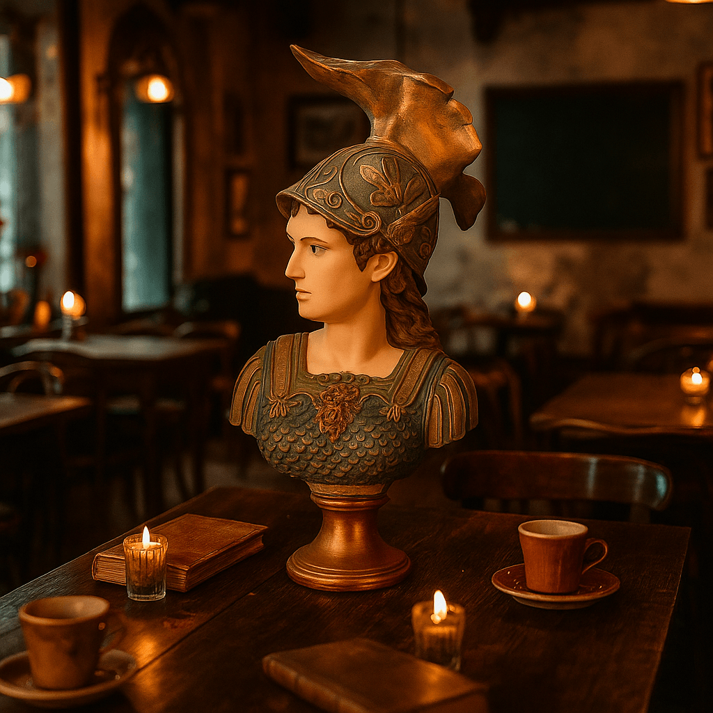 Antik Athena Büstü – El İşçiliği Dekoratif Heykel