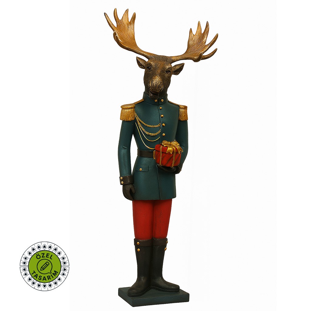 Özel Tasarım Geyik Nutcracker – Lüks Dekoratif Heykel