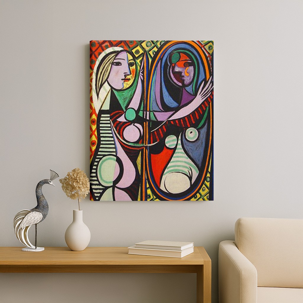 Pablo Picasso – Ayna Karşısındaki Kız Kanvas Tablo