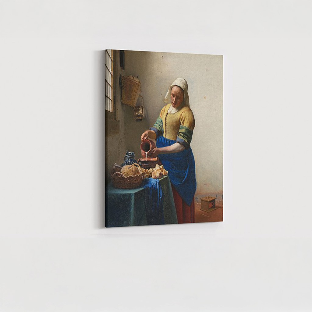 Johannes Vermeer – Süt Boşaltan Kadın Kanvas Tablo