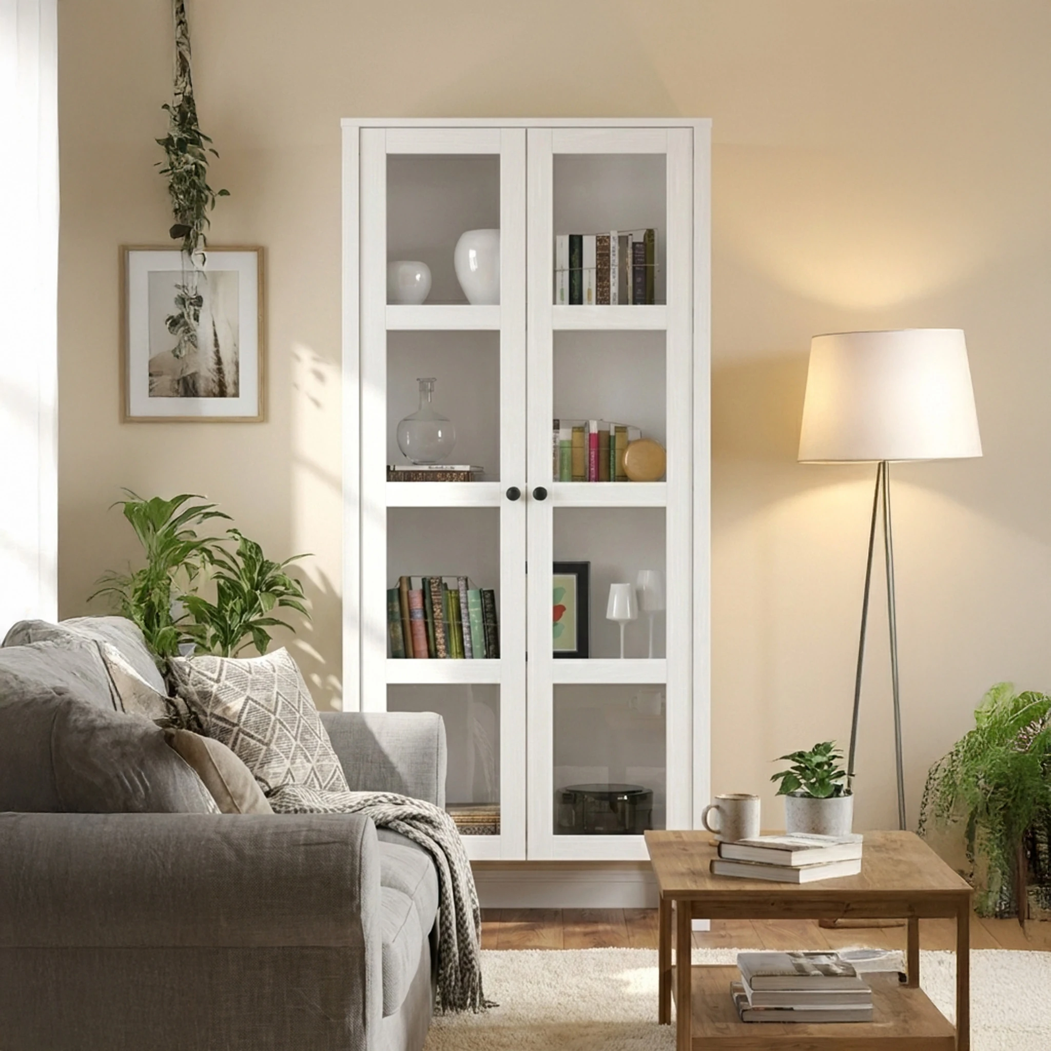 Cam Kapaklı Kitaplık