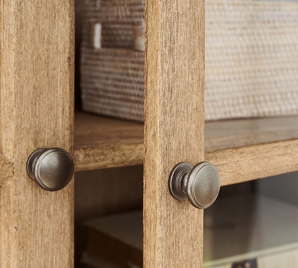 Lunara Camlı Masif Vitrin Dolap