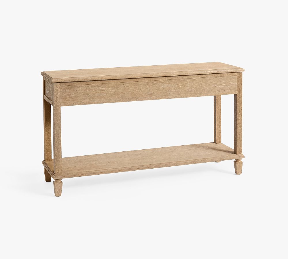 Lorenza Masif Dresuar – 2 Çekmeceli, Sabit Raflı, Doğal Ahşap Modern Dresuar (120×35×75)