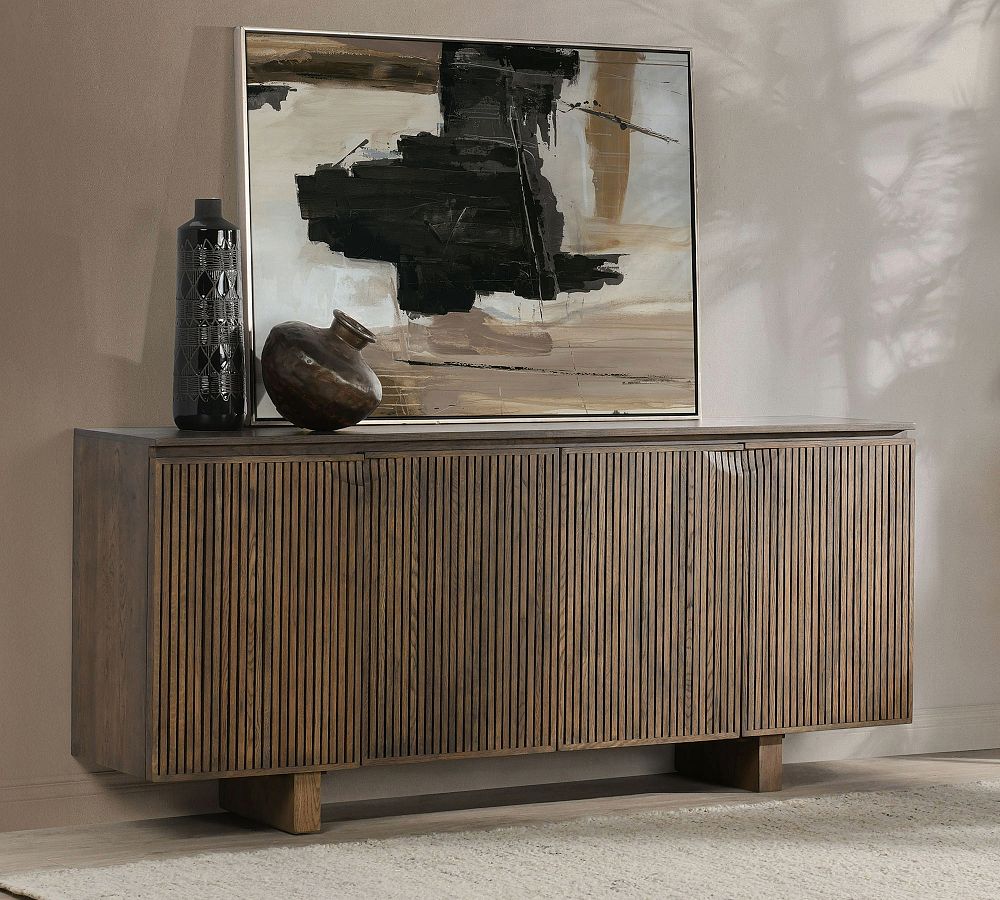 Arven Masif Konsol – Oluklu Kapak Tasarımı, Modern & Rustik Kabin Konsol (160×40×100)