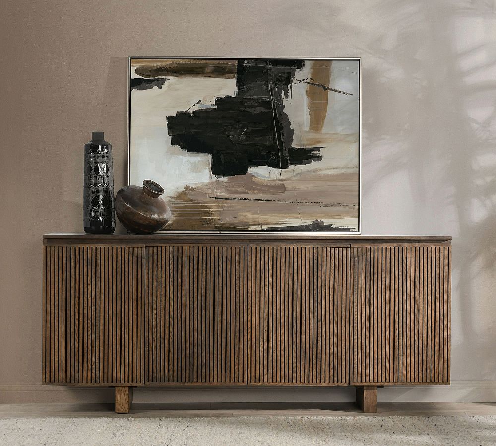 Arven Masif Konsol – Oluklu Kapak Tasarımı, Modern & Rustik Kabin Konsol (160×40×100)