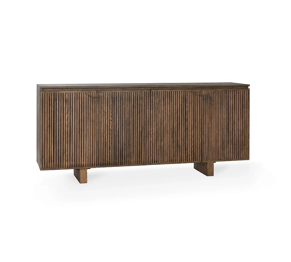 Arven Masif Konsol – Oluklu Kapak Tasarımı, Modern & Rustik Kabin Konsol (160×40×100)