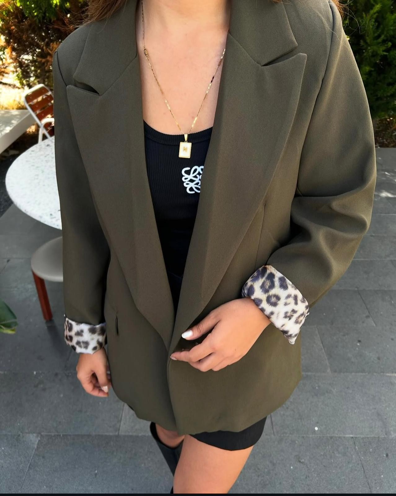 Haki Yeşil Blazer Ceket 