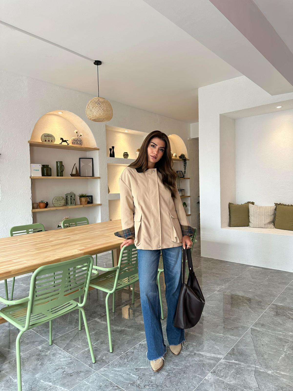 Premium içi ekoseli ceket