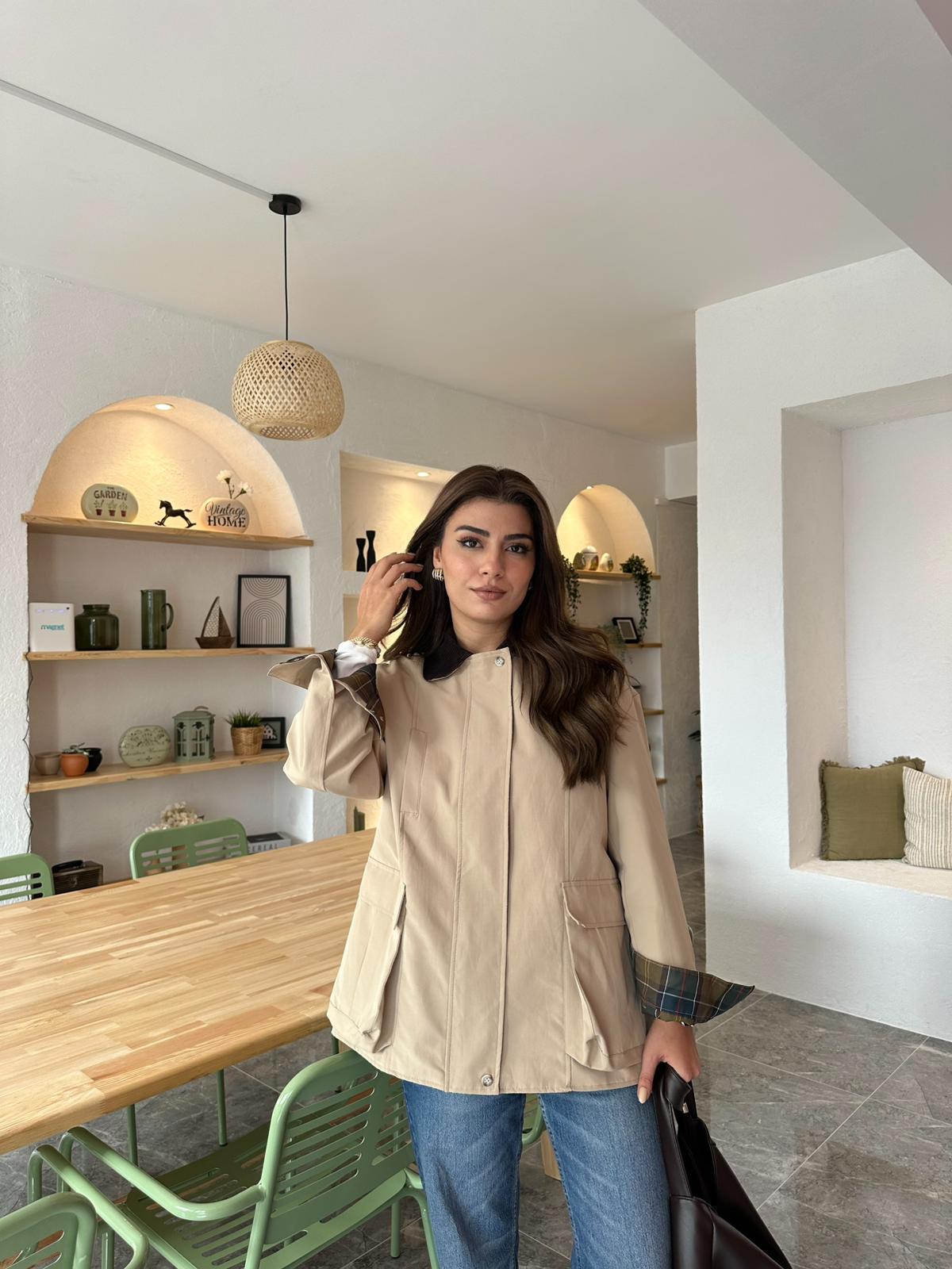 Premium içi ekoseli ceket