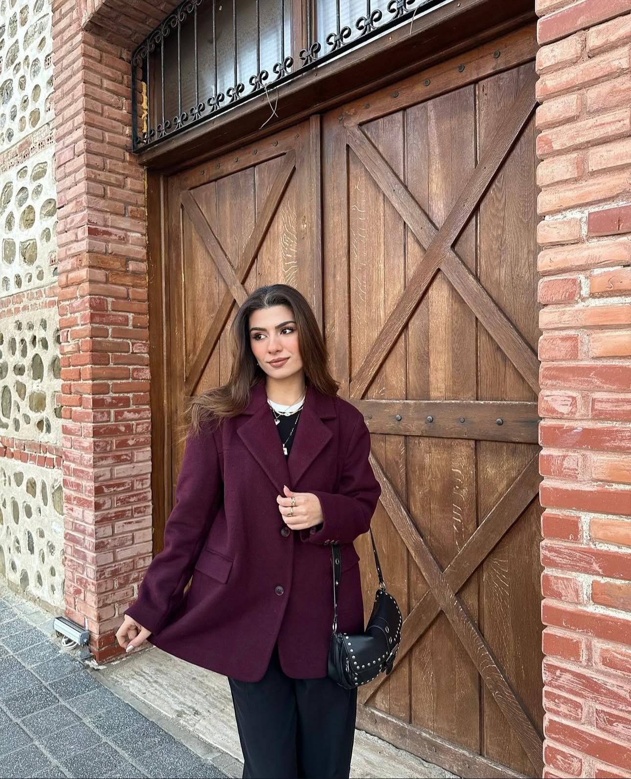 Bordo Blazer Ceket