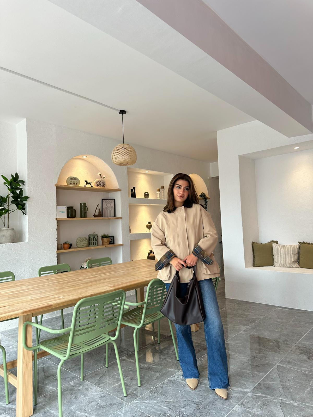 Premium içi ekoseli ceket