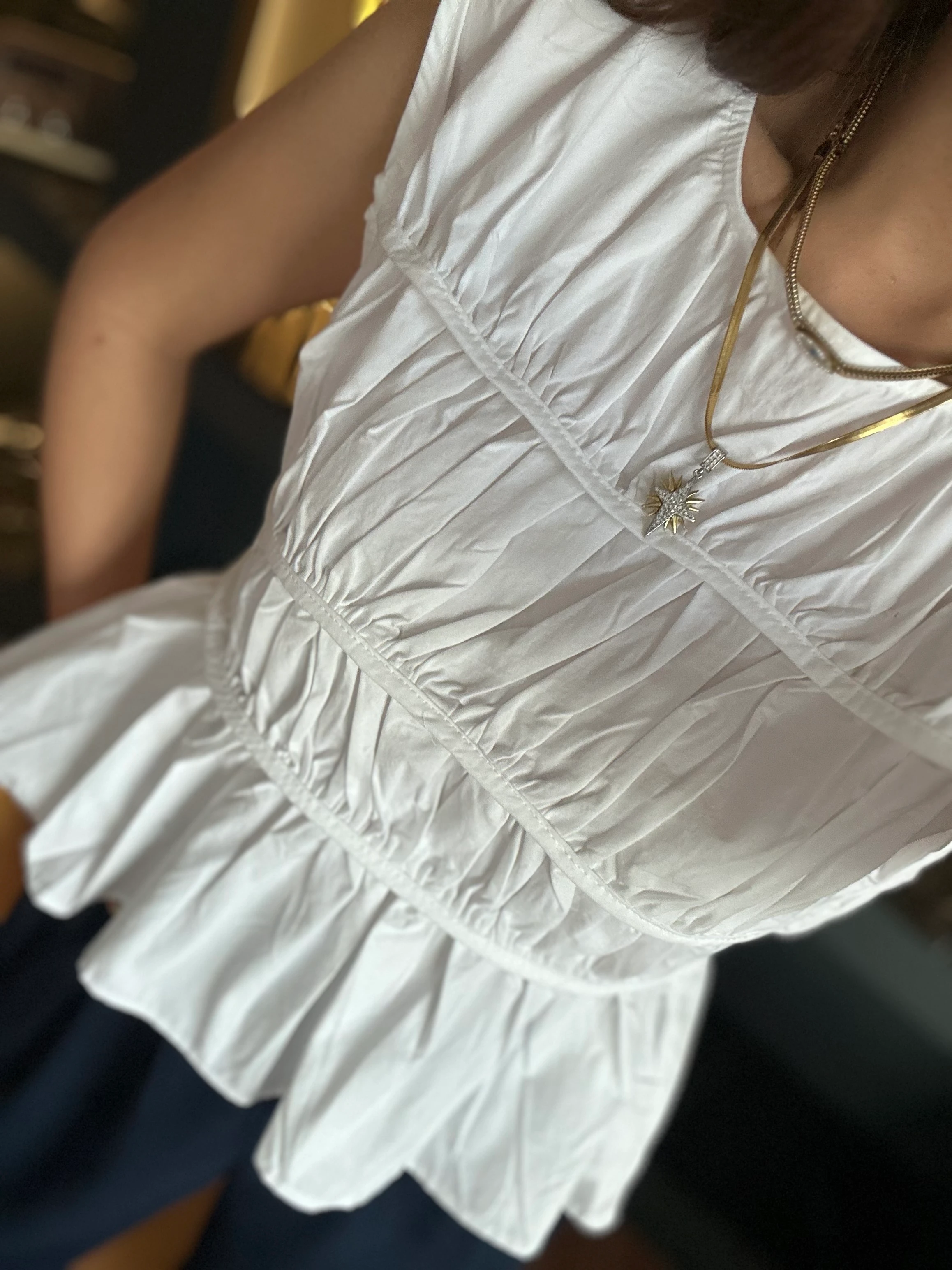 Poplin büzgülü bluz