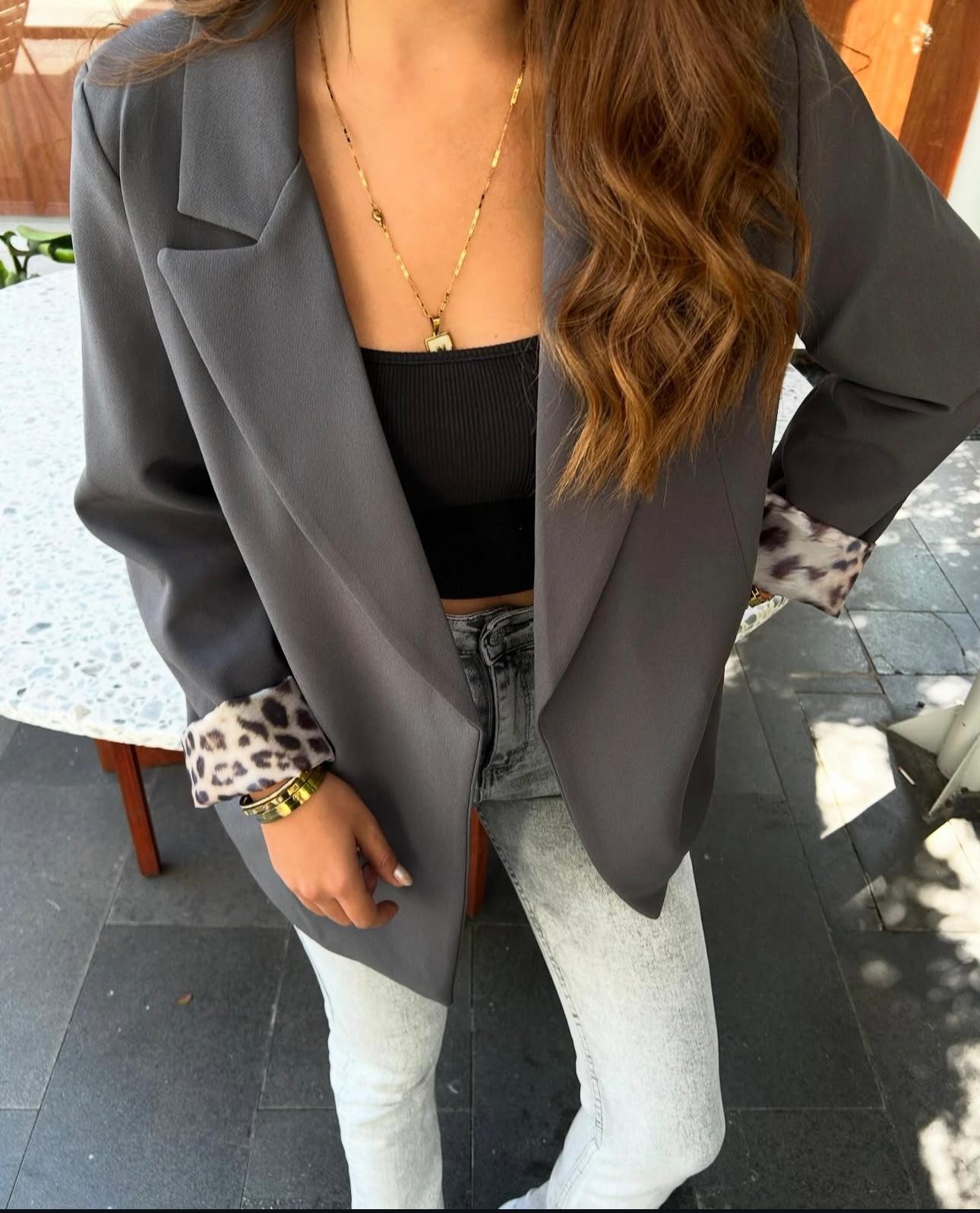 Antrasit Gri Blazer Ceket