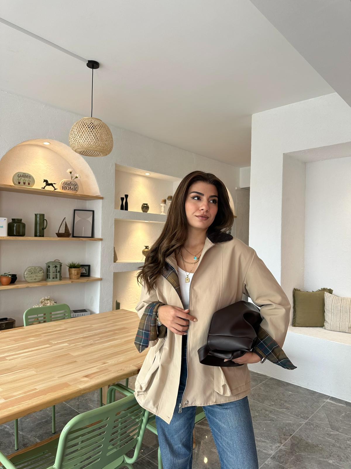 Premium içi ekoseli ceket