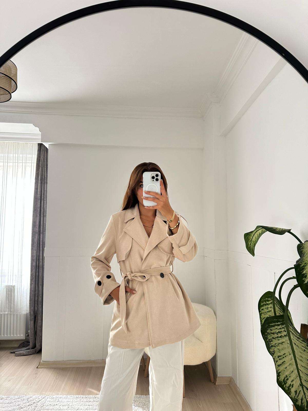 Nubuk orta boy trenç