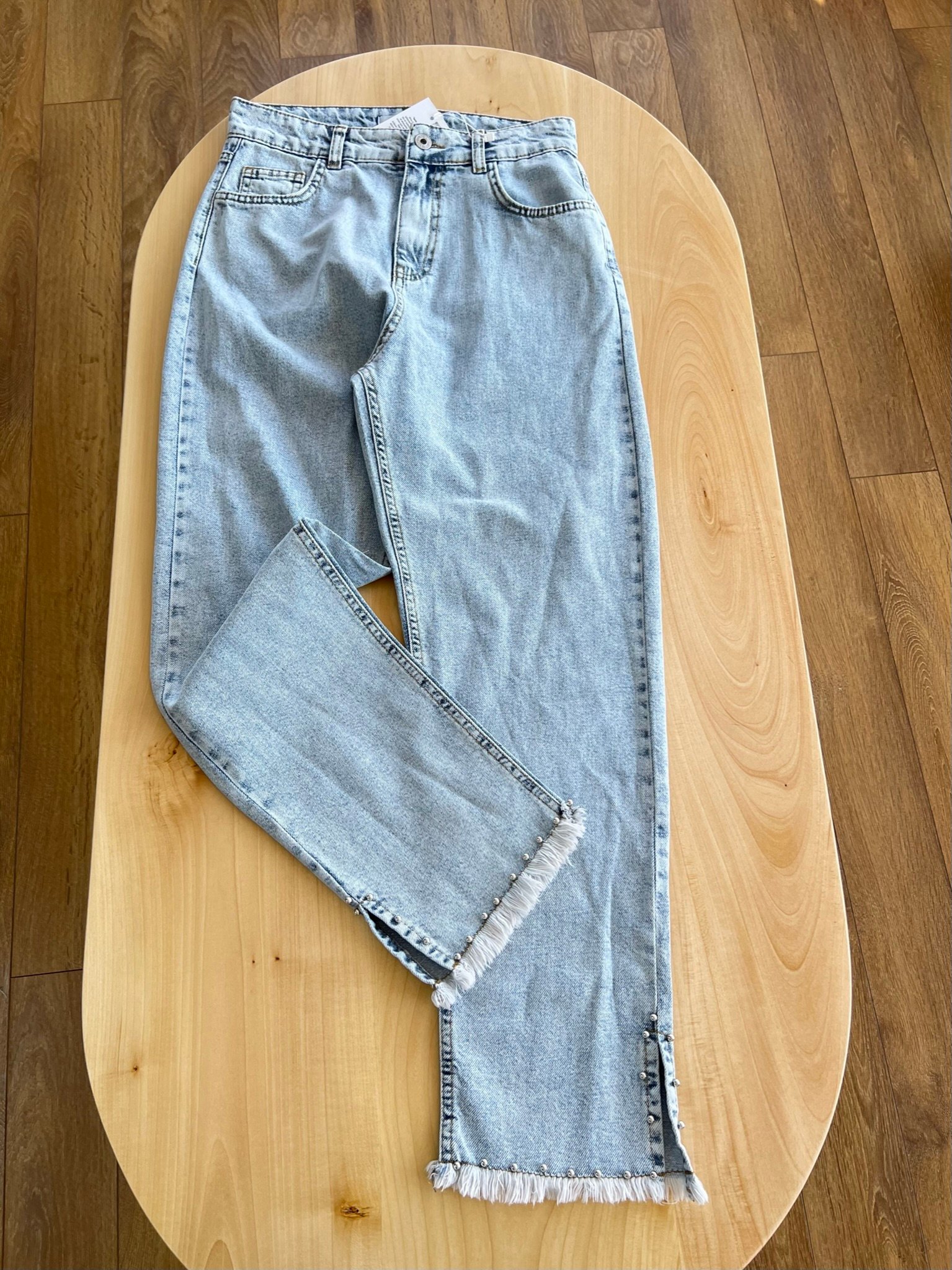 Denim Pantolon (Paçası Zımbalı)