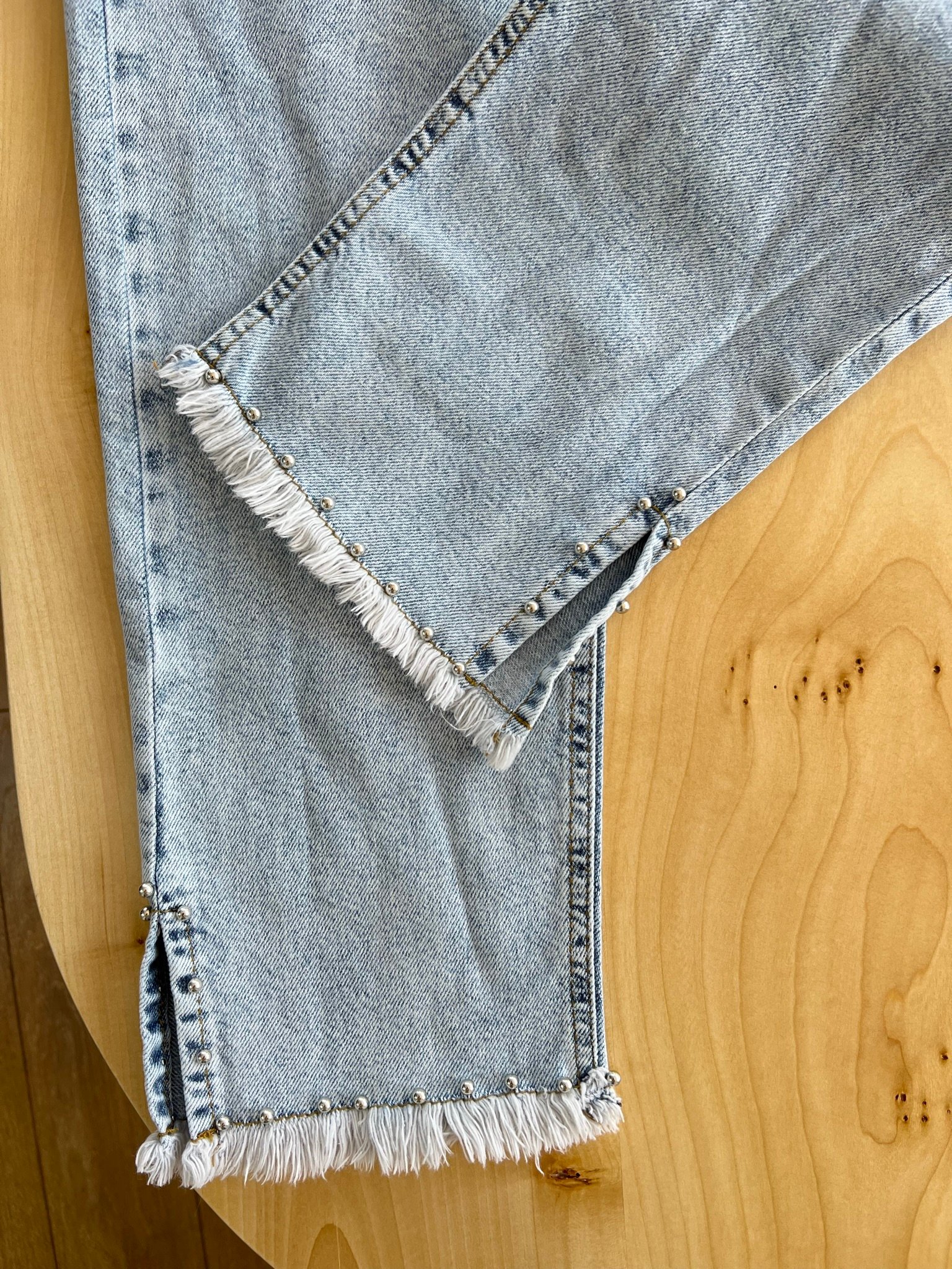 Denim Pantolon (Paçası Zımbalı)