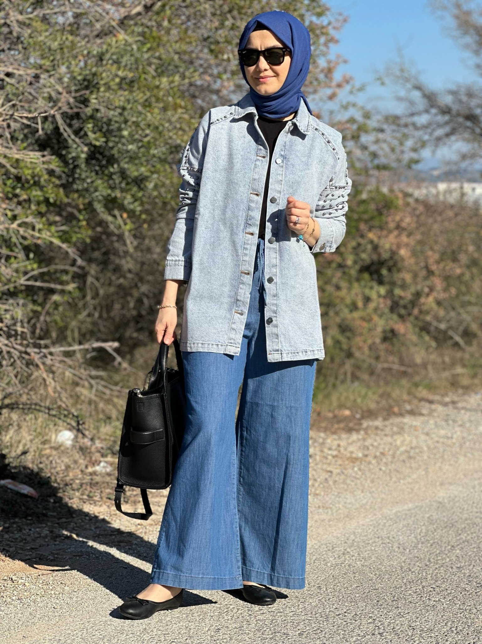 Lastikli Denim Pantolon