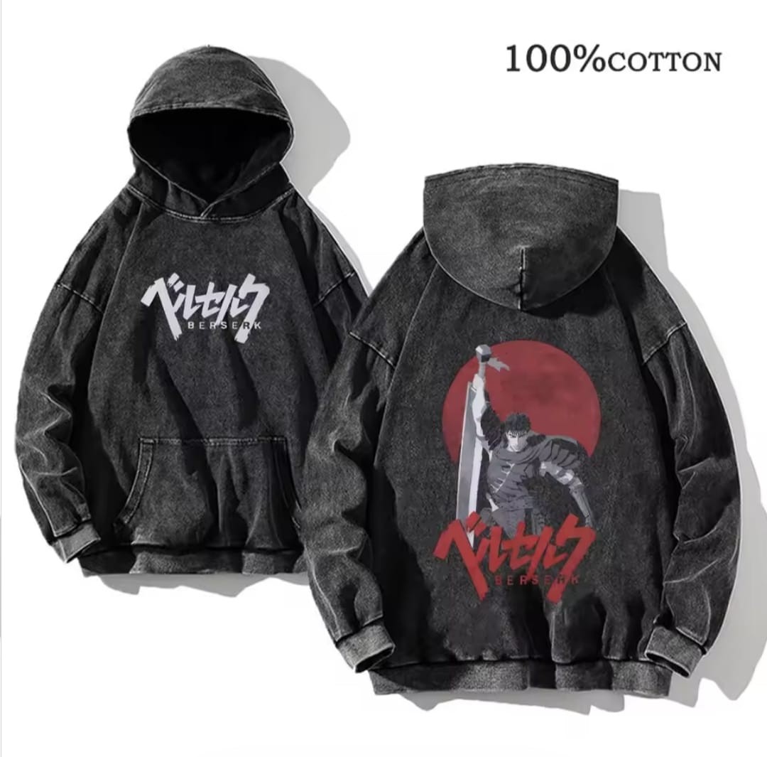 Berserk Gofret Wear Özel Tasarım 3 Unisex Oversize Hoodie