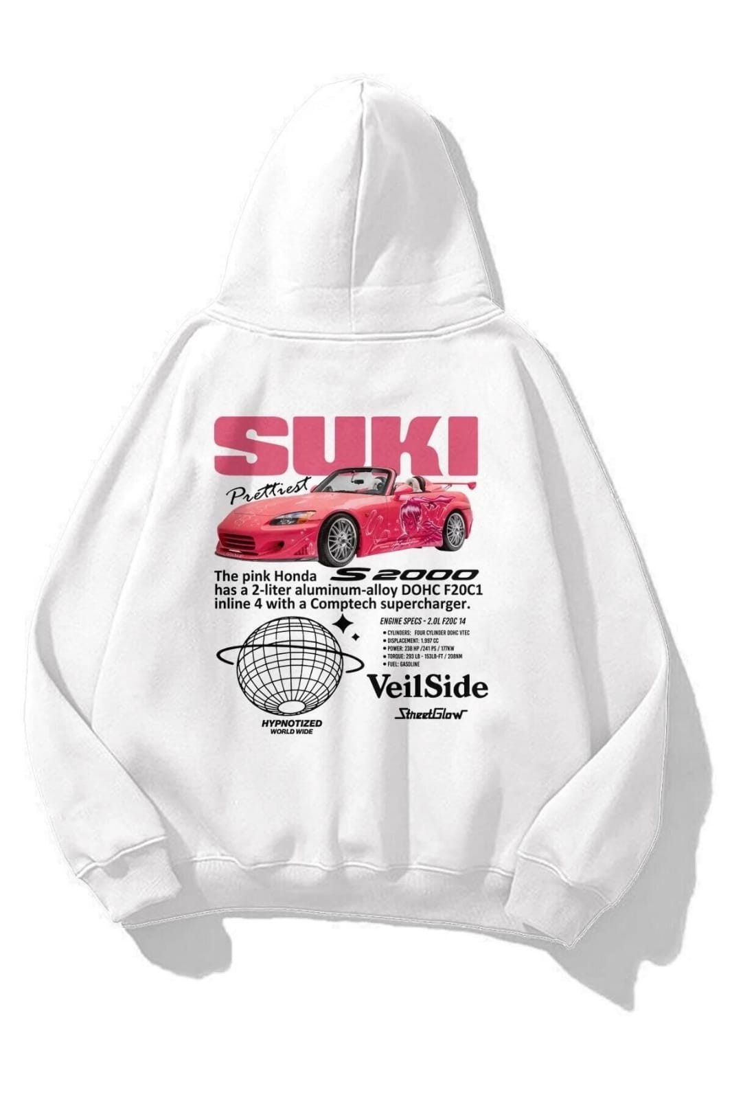 Unisex Suki Fast and Furious Sweatshirt Beyaz