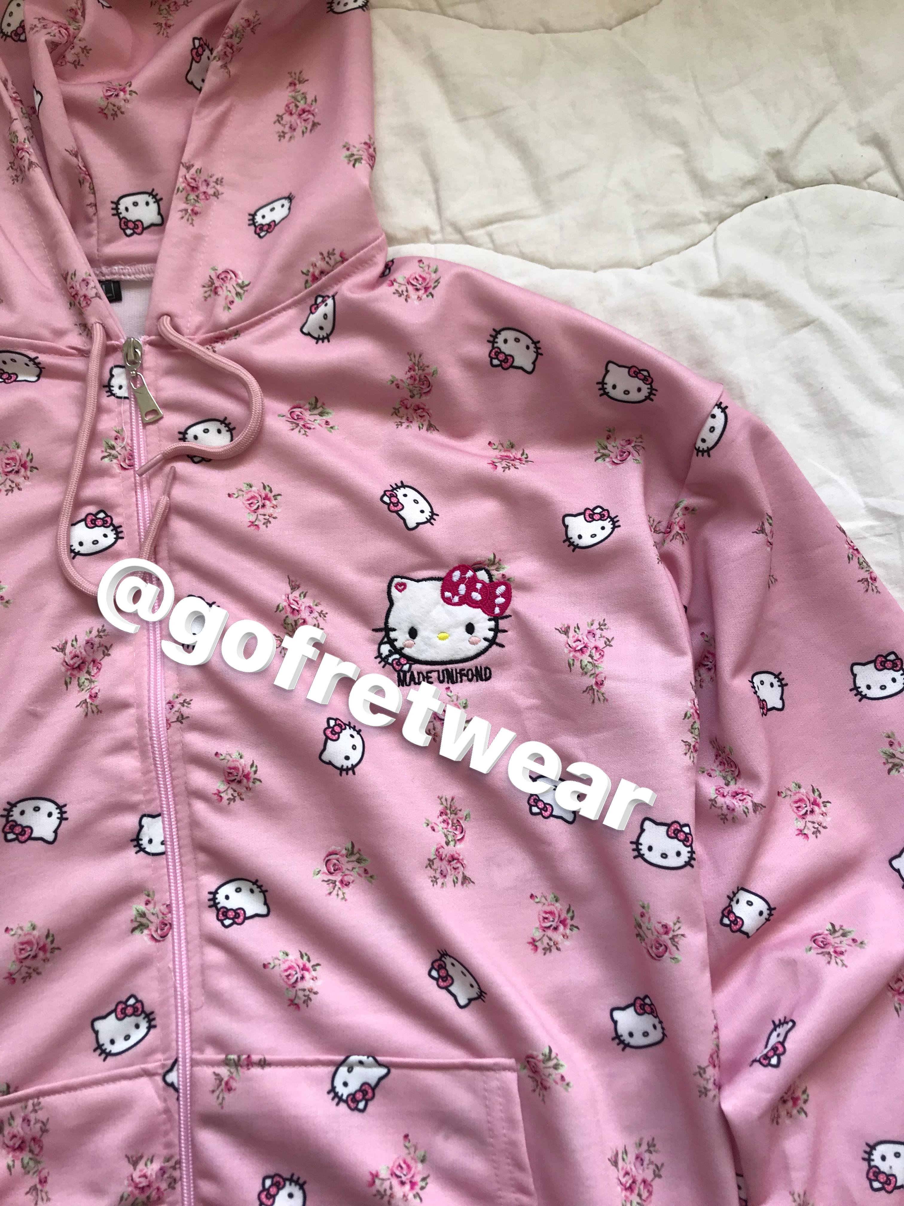 Sanrio Anime Kawaii Hello Kitty Detail Hırka