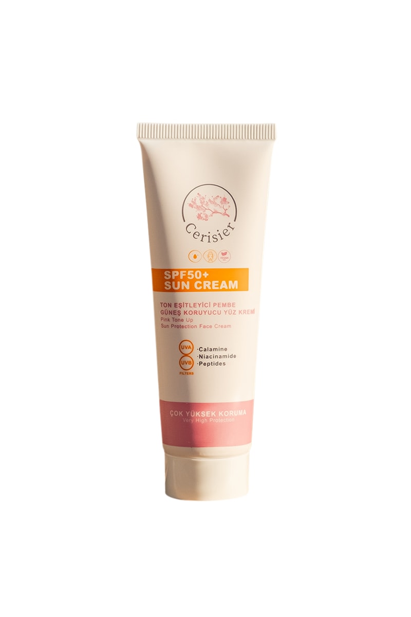 SPF 50+ Tone-Up Pink Sunscreen Face Cream