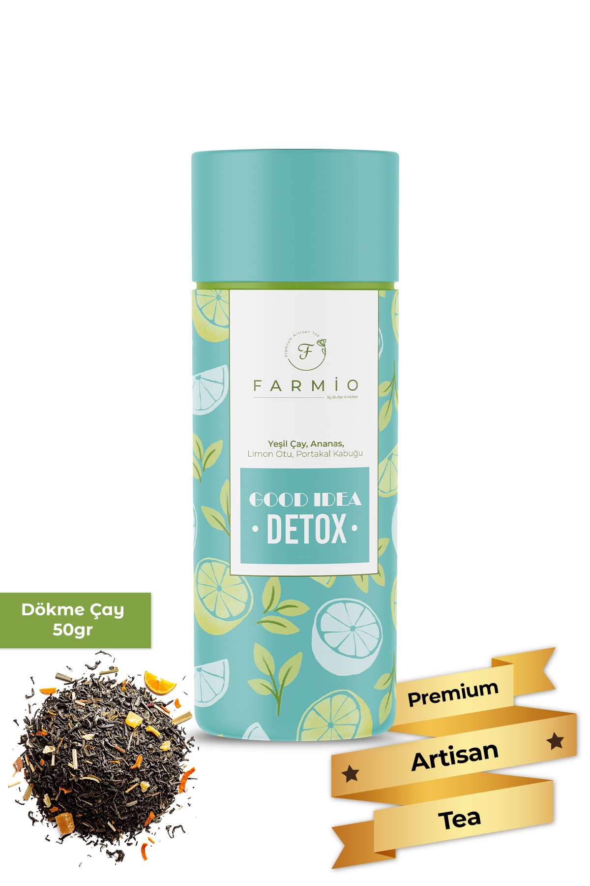 DETOX Çayı – Yeşil Çay, Ananas, Limon, Portakal – 50gr