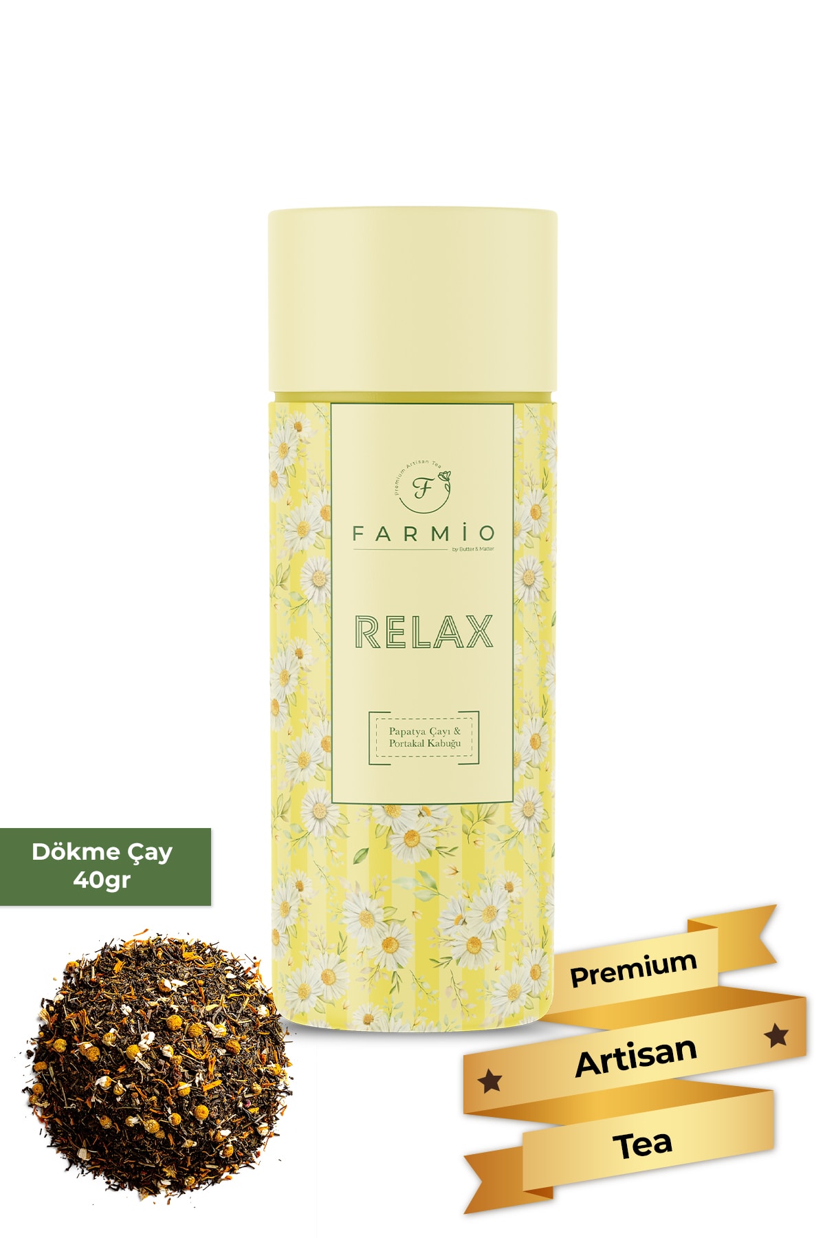 RELAX TEA –Papatya Çayı – 40gr – Portakal Kabuğu ve Mayıs Papatyası