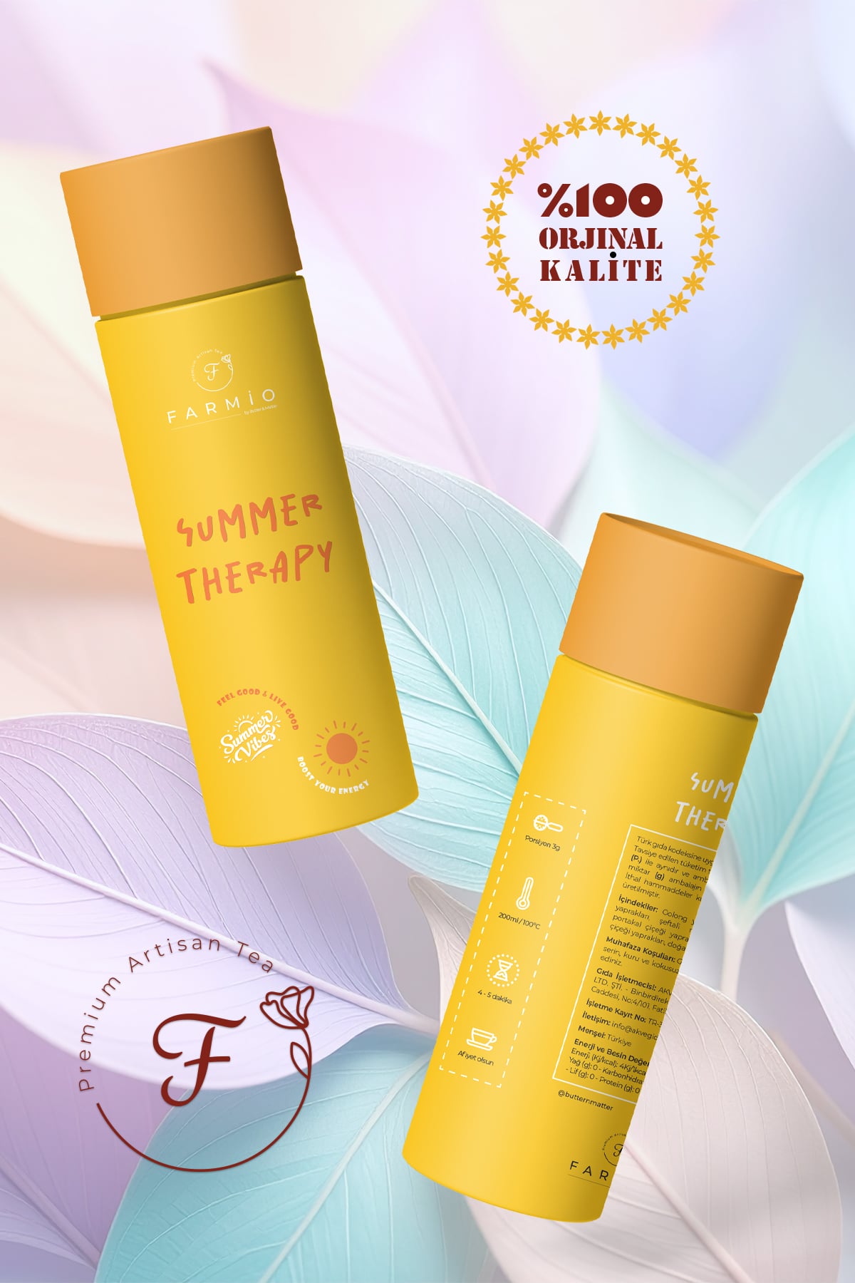 SUMMER THERAPY – Oolong Çayı – 12 poşet – Şeftali ve Kayısılı Oolong