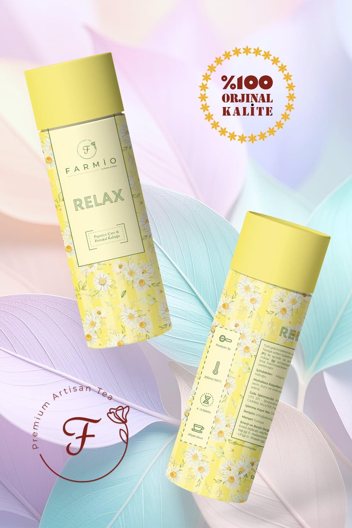 RELAX TEA –Papatya Çayı – 40gr – Portakal Kabuğu ve Mayıs Papatyası