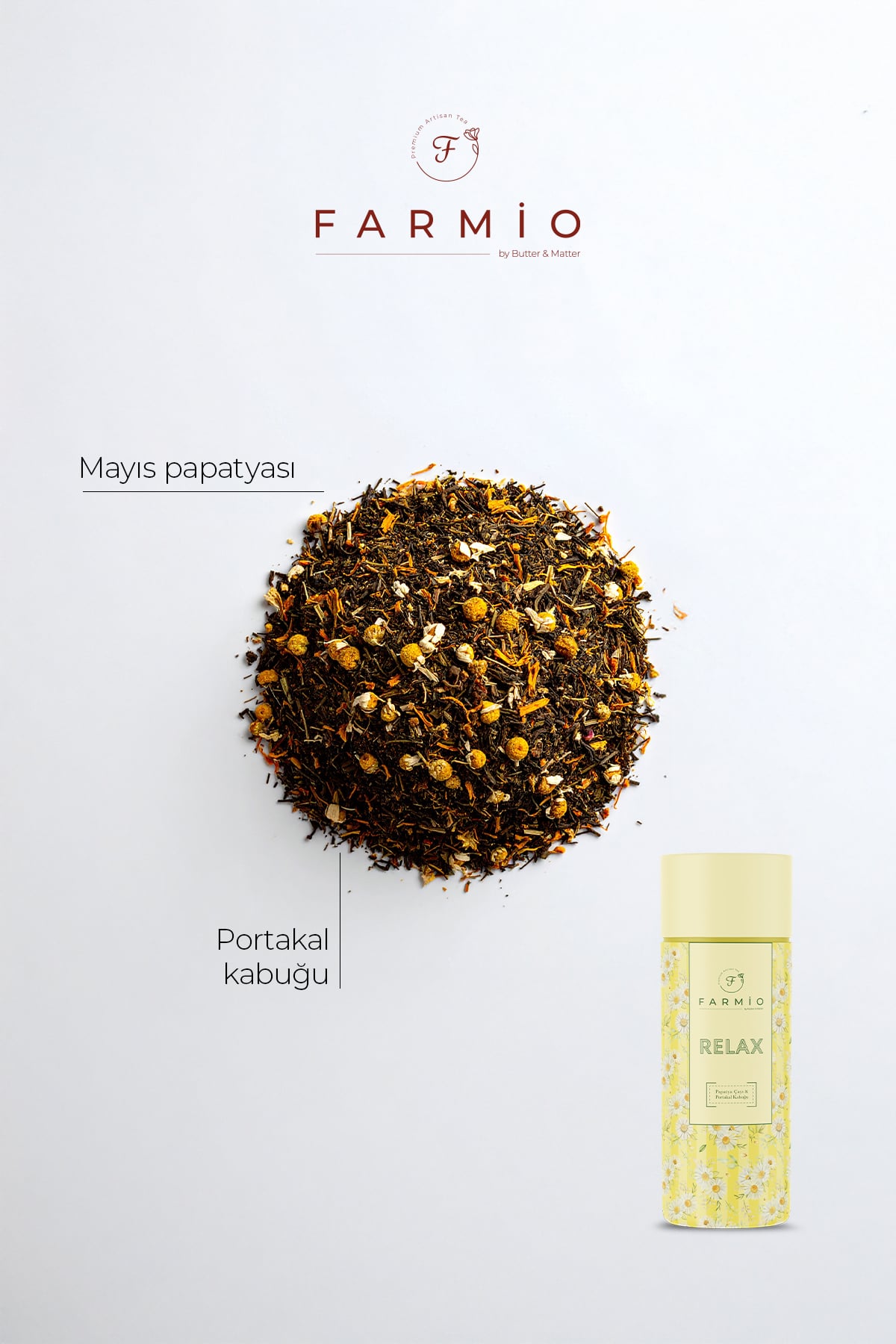 RELAX TEA –Papatya Çayı – 40gr – Portakal Kabuğu ve Mayıs Papatyası