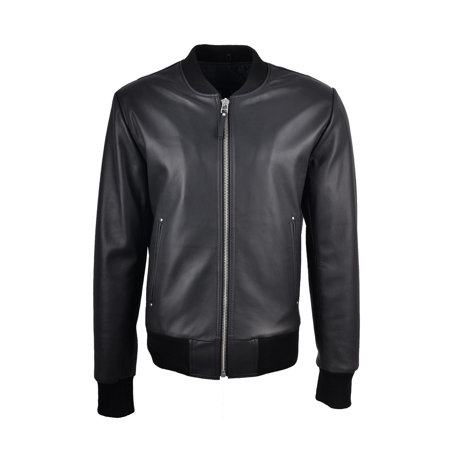 Classic College Model Genuine Leather Jacket for Men Handcrafted Black Soft Lambskin Outerwear Colin
