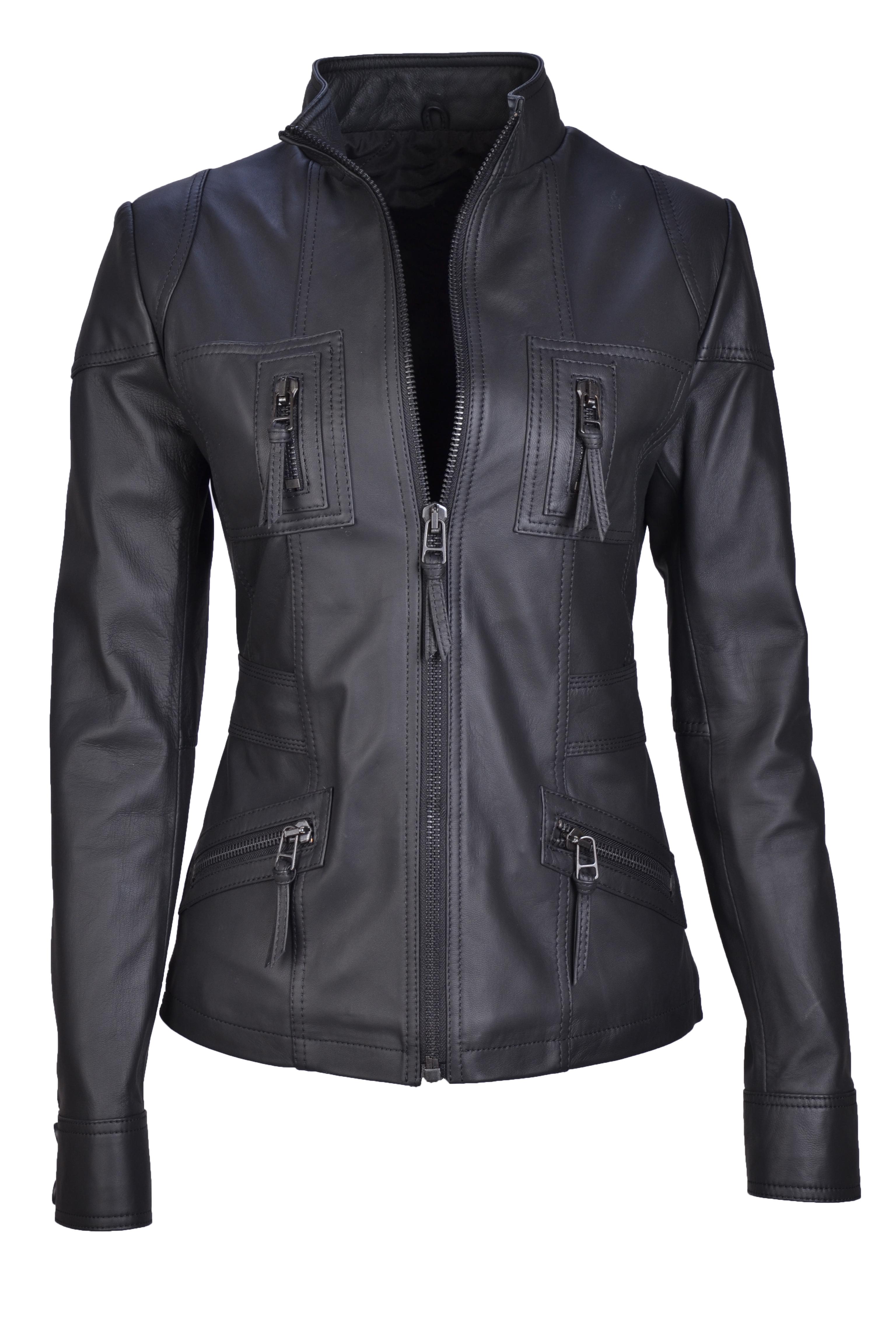  Stylish and Trendy Genuine Leather Classic and Sports Jacket for Women Melda