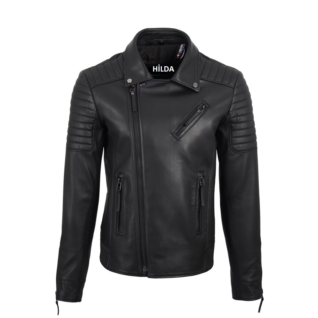 Premium Quality Biker Style Handmade Genuine Leather Jacket for Man Best Gift Stylish Blade