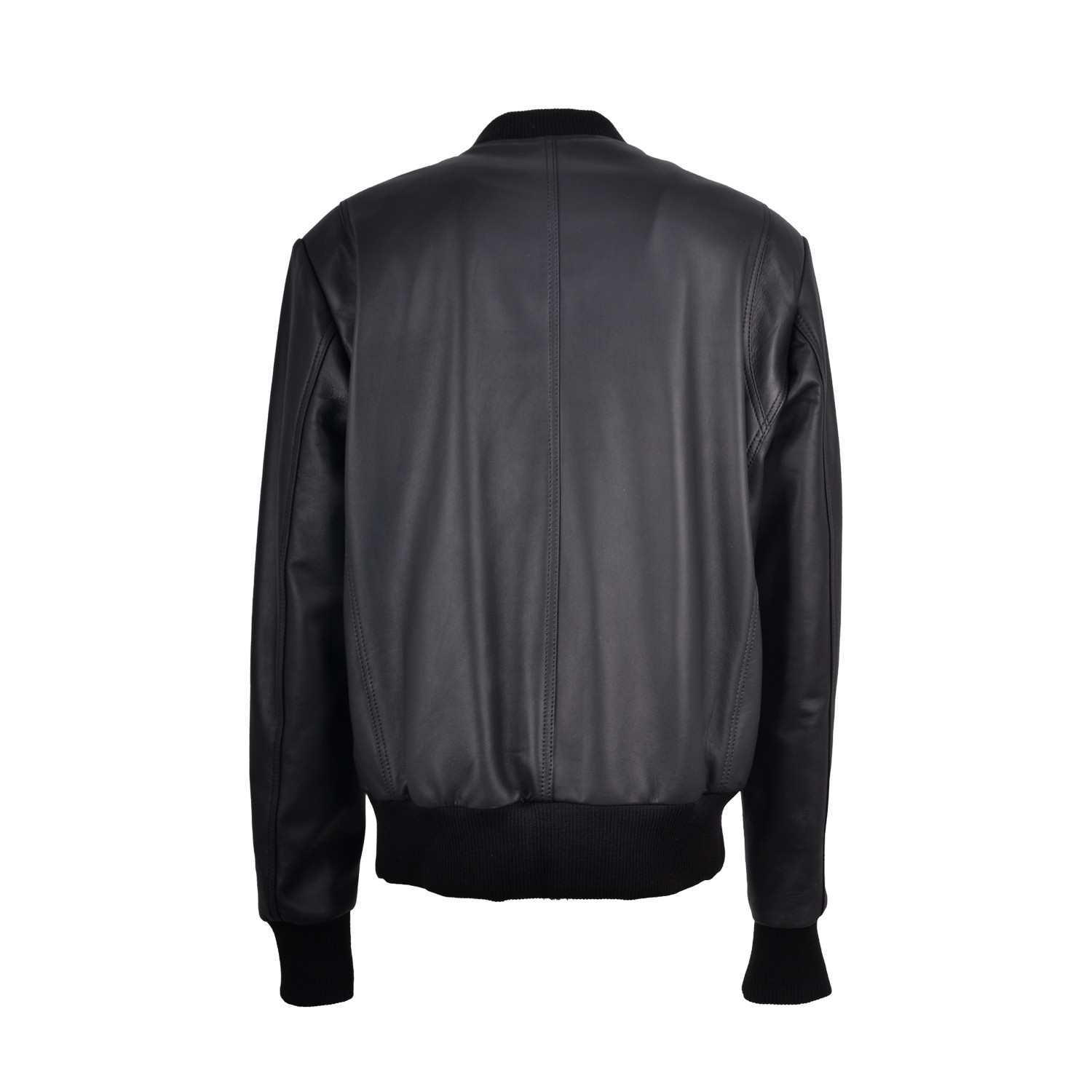 Classic College Model Genuine Leather Jacket for Men Handcrafted Black Soft Lambskin Outerwear Colin