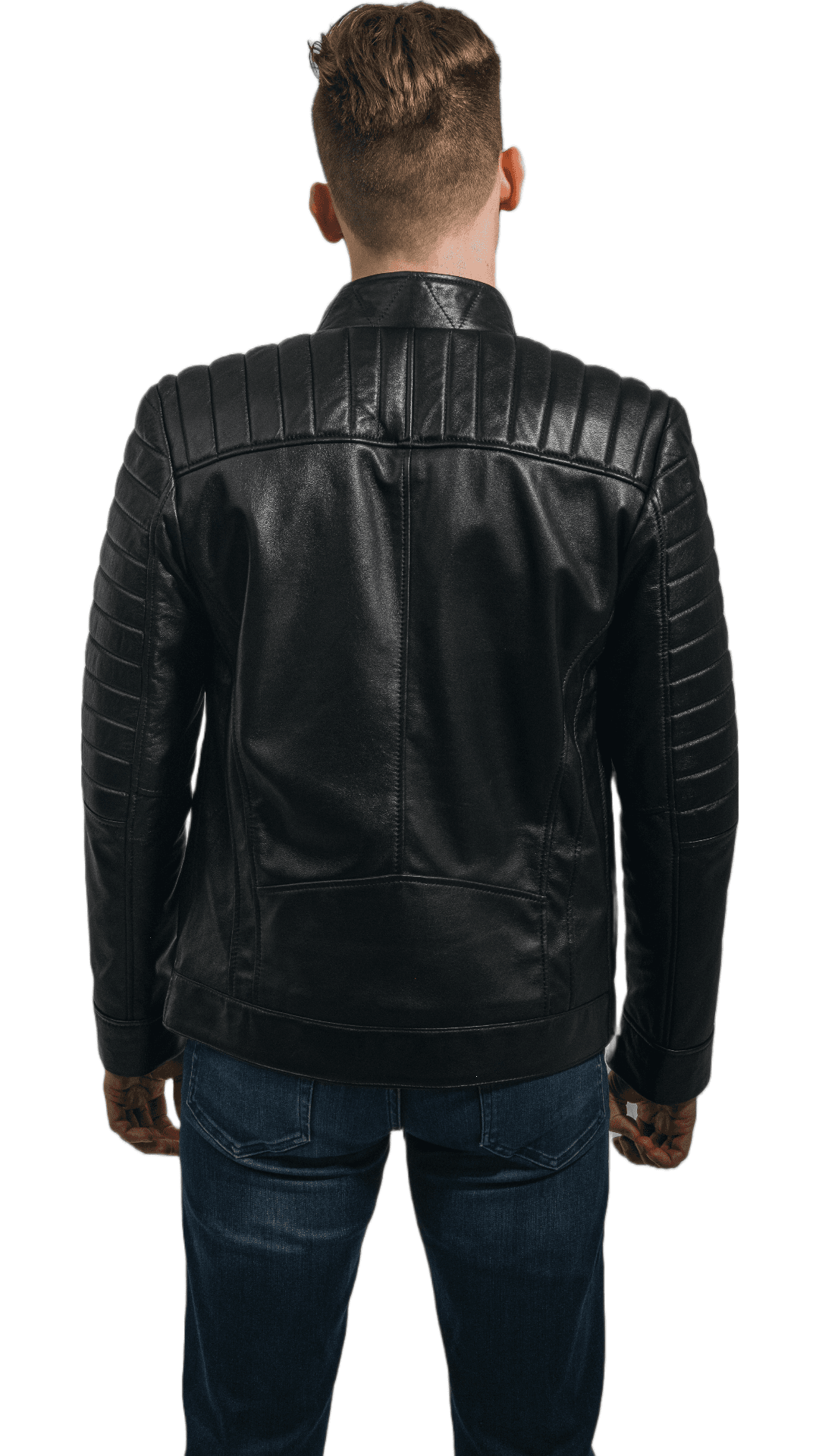 Genuine Lamb Leather Black Jacket for Man Bond