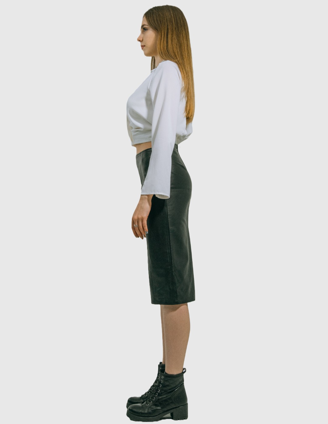 Genuine Leather Pencil Skirt Black Ultra Soft and Comfortable Best Gift For Her Tailor Made Clara