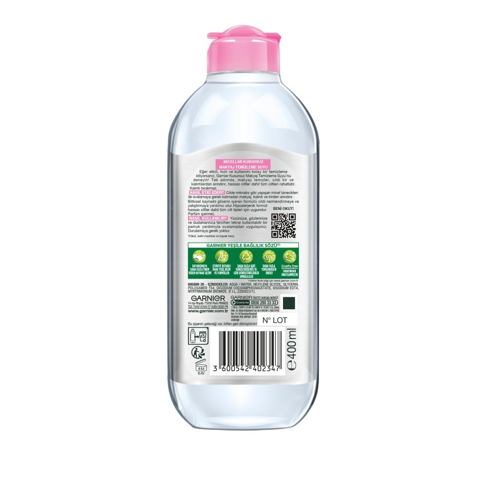 Garnier Micellar Kusursuz Makyaj Temizleme Suyu 400 Ml