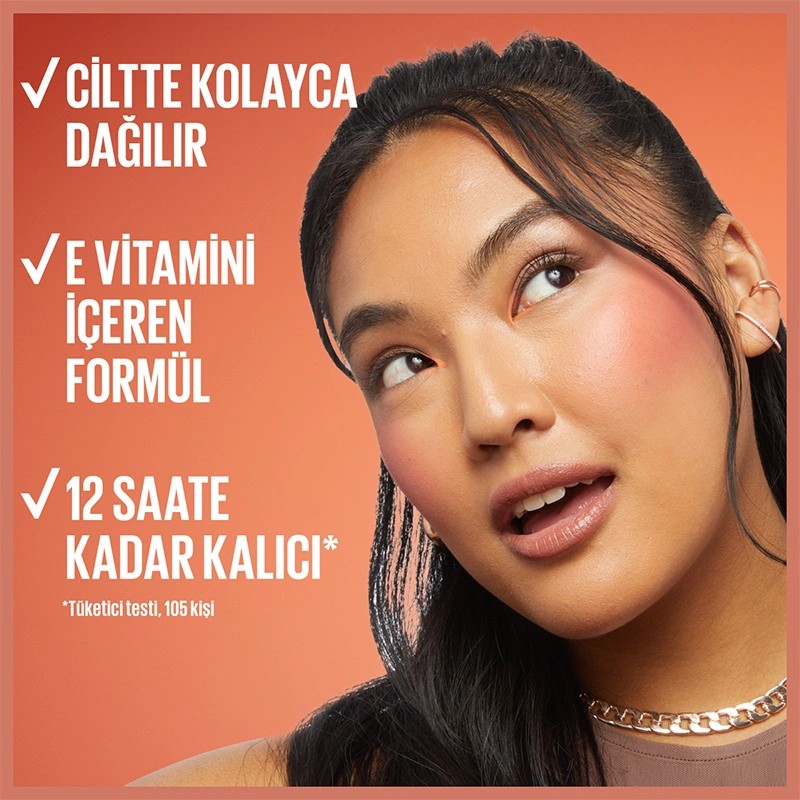 Maybelline New York Sunkisser Hazy Matte Likit Allık 34 Peachy Quench