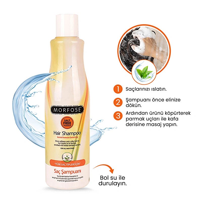 Morfose Bitkisel Tuzsuz Saç Şampuanı 500 ml