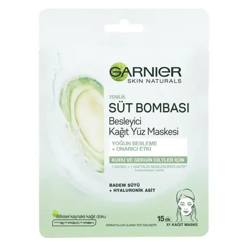 Garnier Kağıt Maske Süt Bombası Badem Sütü