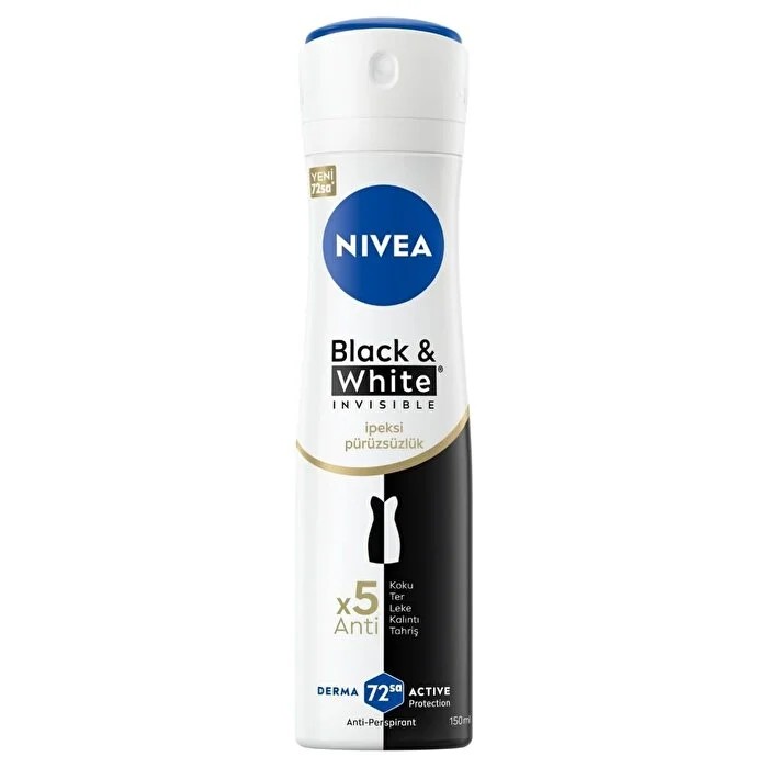 Nivea Sprey Deodorant Black & White Invisible İpeksi Pürüzsüzlük 150 ml